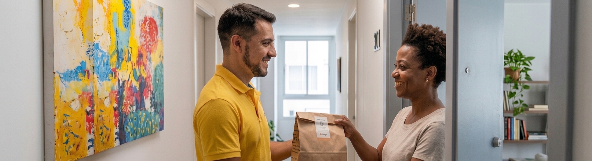 Entrega Quick! en la puerta del apartamento